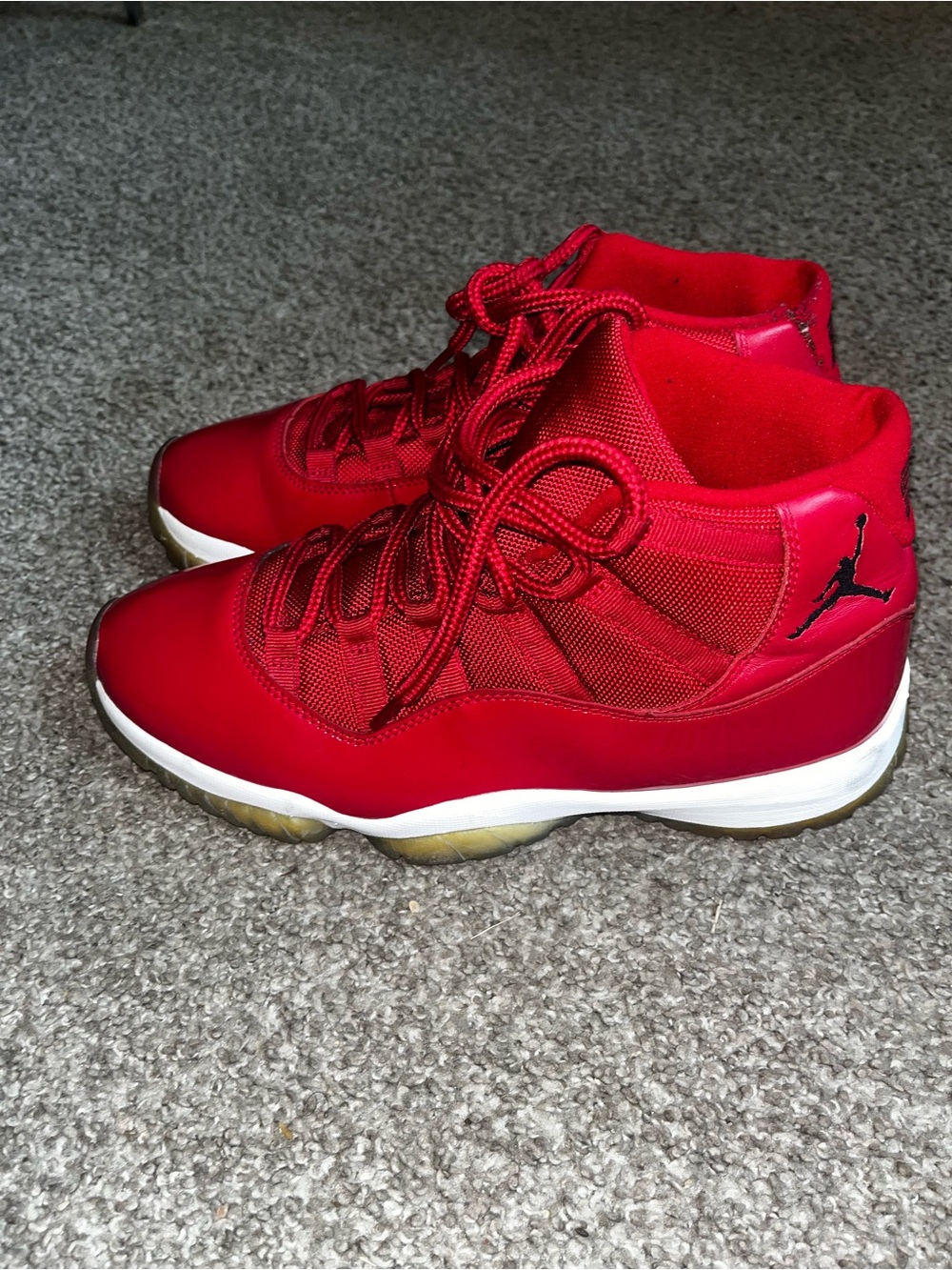 Jordan Red High-Top Sneakers with Black Jumpman